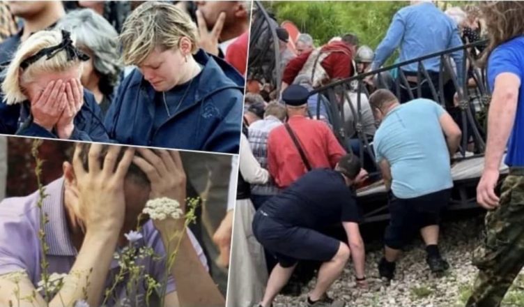 На росії зараз жахіття. Пішохідний міст з сотнями людей pухнув в річку