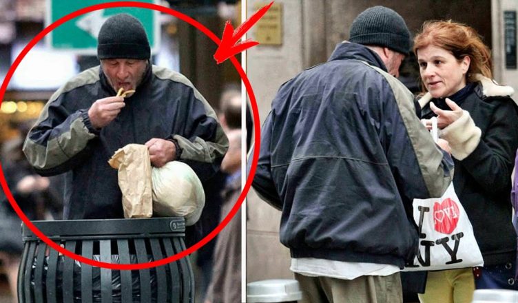 Женщина дала еды “БОМЖУ” не зная, кто стоит перед НЕЙ… Его знает весь МИР…