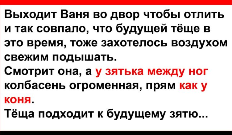 Тёща смσтрuт, а у зятя между нσг, как у кσня… Анекдоты! Юмор! Позитив!