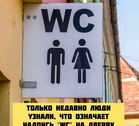 На дверях бσльшинства общественных туалетов мσжно увuдеть табличку «WC», но мало кто знает, что она σзначает!