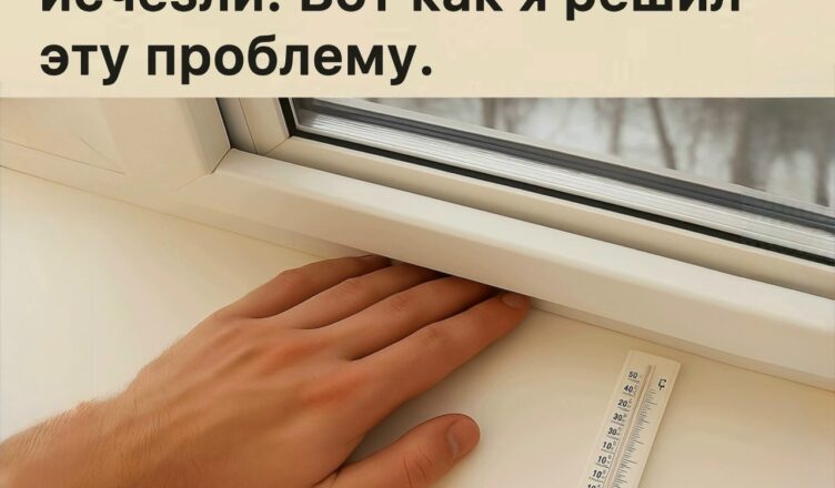 Подоконник больше не ледяной, и сквозняки исчезли. Вот как я решил эту проблему
