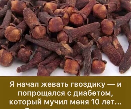 Гвоздика помогла мне забыть о 10 годах диабета…