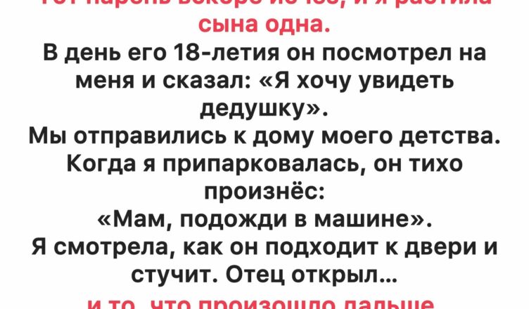 В 18 лет отец выгнал меня из дома, а годы спустя мой сын встретился с ним лицом к лицу — и произнёс слова, которые перевернули всё!