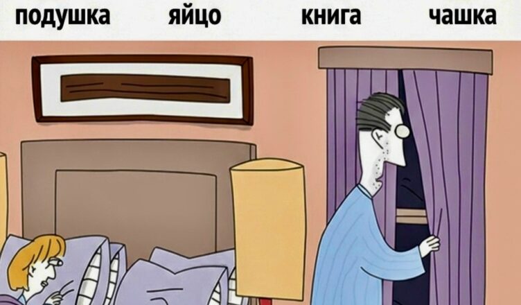 Попробуй Найди Чашку, Яйцо, Книгу И Подушку.